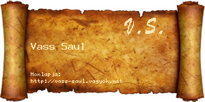 Vass Saul névjegykártya